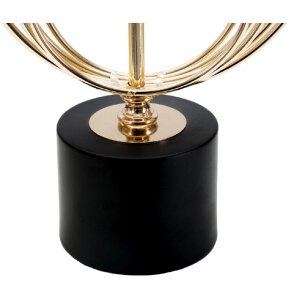Mauro Ferretti Circly lampa stołowa E27 Ø 22,5x65 cm złoty czarny