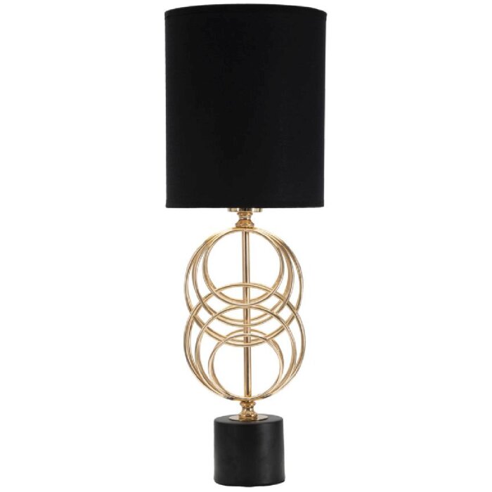 Mauro Ferretti Circly lampa stołowa E27 Ø 20x58,5 cm złoty czarny