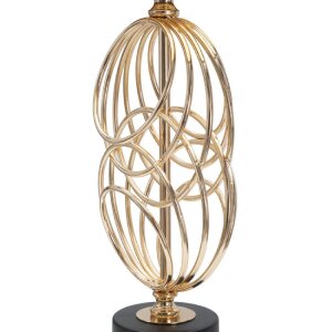 Mauro Ferretti Circly lampa stołowa E27 Ø 20x58,5 cm złoty czarny