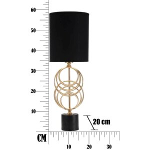 Mauro Ferretti Circly lampa stołowa E27 Ø 20x58,5 cm złoty czarny