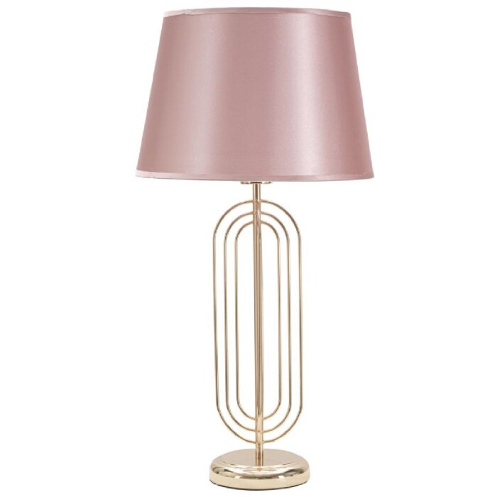 Mauro Ferretti lampa stołowa Krista E27 Ø 33x64 cm złoty róż