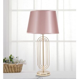 Mauro Ferretti lampa stołowa Krista E27 Ø 33x64 cm złoty róż