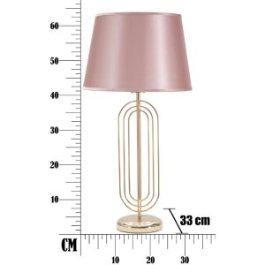 Mauro Ferretti lampa stołowa Krista E27 Ø 33x64 cm złoty róż