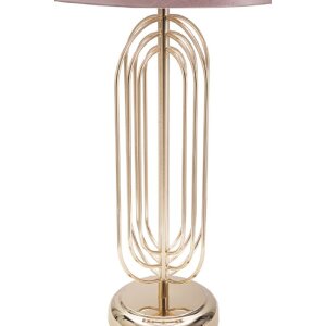 Mauro Ferretti lampa stołowa Krista E27 Ø 28x55 cm złoty róż