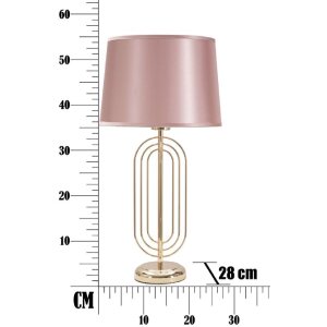 Mauro Ferretti lampa stołowa Krista E27 Ø 28x55 cm złoty róż