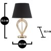 Mauro Ferretti lampa stołowa Maxt E27 Ø 32,5x53,5 cm złoty czarny