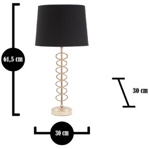 Mauro Ferretti lampa stołowa X E27 Ø 30x61,5 cm złoty czarny