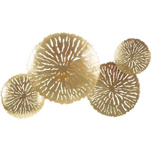 Mauro Ferretti lampa ścienna Dishi Plus 2 źródła światła E14 47x13x28 cm złota