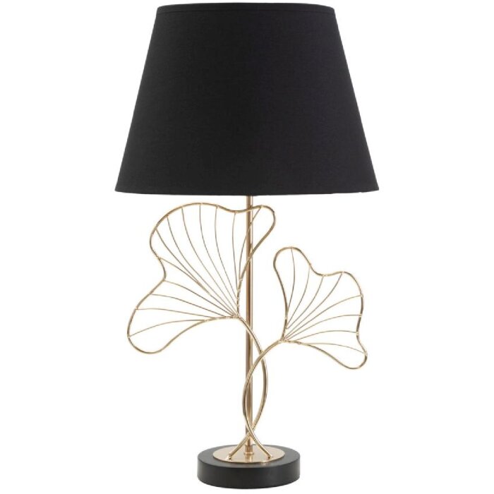 Mauro Ferretti lampa stołowa liście E27 Ø 30x60 cm czarne złoto