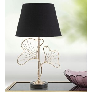 Mauro Ferretti lampa stołowa liście E27 Ø 30x60 cm czarne złoto