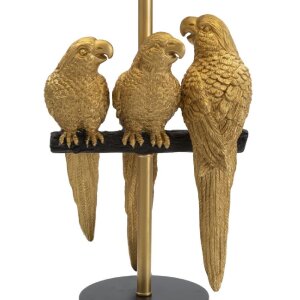 Mauro Ferretti lampa stołowa papugi E27 Ø 30x62,5 cm czarne złoto