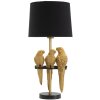 Mauro Ferretti lampa stołowa papugi E27 Ø 30x62,5 cm czarne złoto