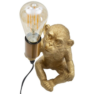 Mauro Ferretti lampa stołowa monkey E27 17x14,5x25 cm złota