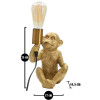 Mauro Ferretti lampa stołowa monkey E27 17x14,5x25 cm złota