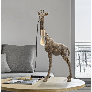 Mauro Ferretti lampa stołowa Giraffe E27 40x22x80 cm antyczne złoto