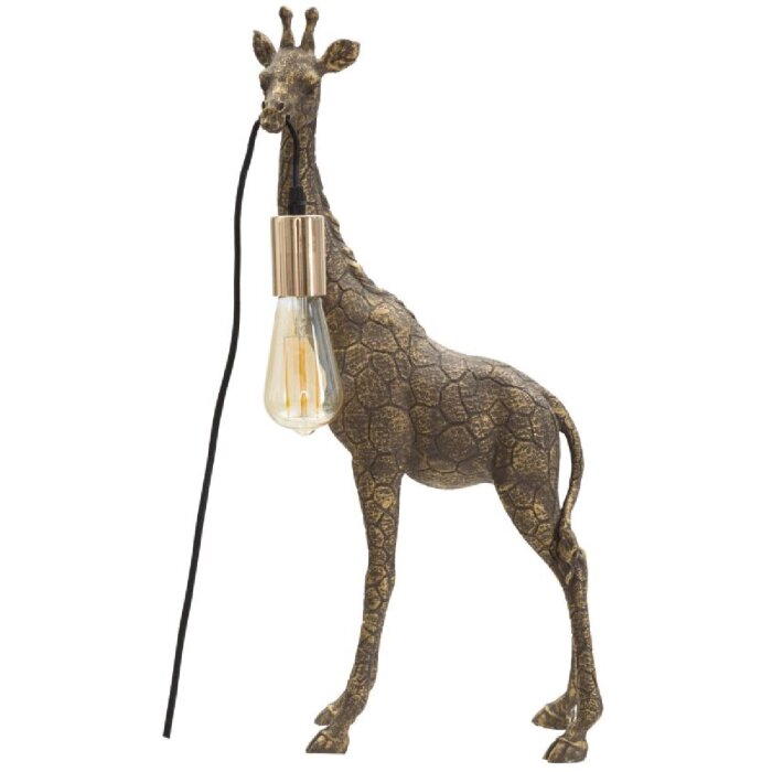 Mauro Ferretti lampa stołowa Giraffe E27 28x16x60 cm antyczne złoto