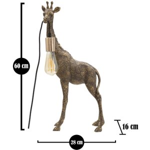 Mauro Ferretti lampa stołowa Giraffe E27 28x16x60 cm antyczne złoto