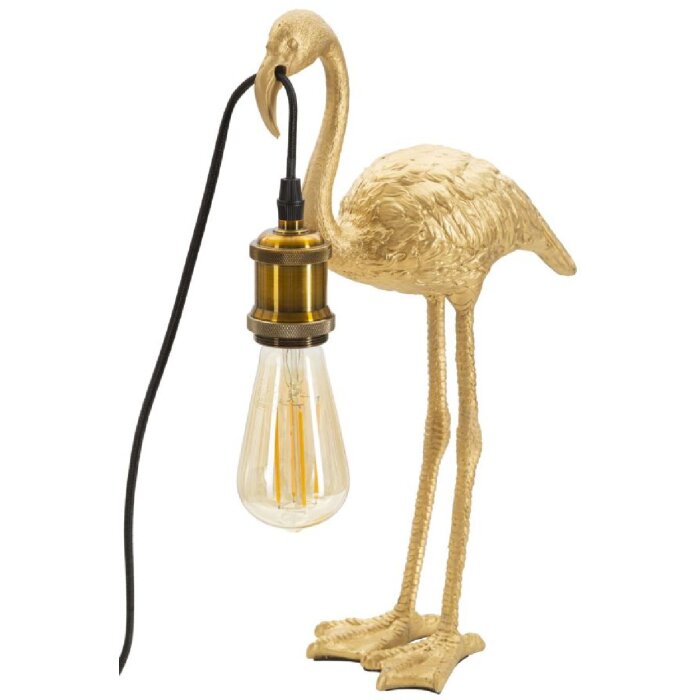 Mauro Ferretti lampa stołowa Flamingo E27 13x11,5x39,5 cm złota