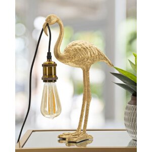 Mauro Ferretti lampa stołowa Flamingo E27 13x11,5x39,5 cm złota