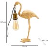 Mauro Ferretti lampa stołowa Flamingo E27 13x11,5x39,5 cm złota