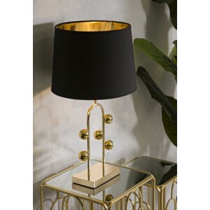 Mauro Ferretti lampa stołowa bubble E27 Ø 32,5x61 cm czarne złoto