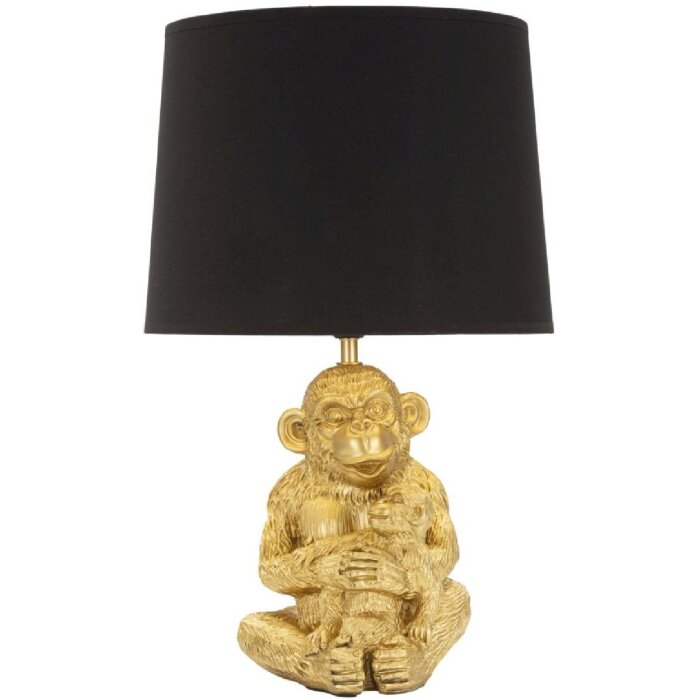 Mauro Ferretti lampa stołowa monkey mum E27 Ø 30x49 cm złoto-czarna