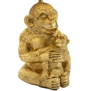 Mauro Ferretti lampa stołowa monkey mum E27 Ø 30x49 cm złoto-czarna