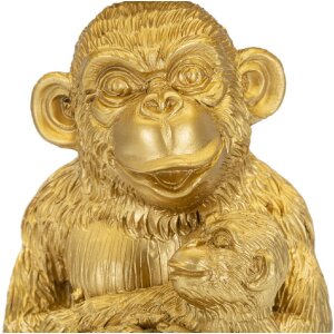 Mauro Ferretti lampa stołowa monkey mum E27 Ø 30x49 cm złoto-czarna