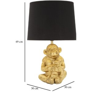 Mauro Ferretti lampa stołowa monkey mum E27 Ø 30x49 cm złoto-czarna