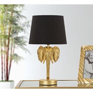 Mauro Ferretti lampa stołowa słoń E27 Ø 25x43 cm złoty czarny