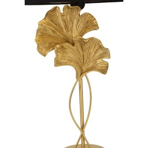 Mauro Ferretti lampa stołowa flow E27 Ø 30x63 cm złoty czarny