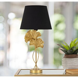 Mauro Ferretti lampa stołowa flow E27 Ø 30x63 cm złoty czarny