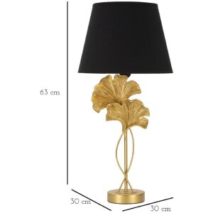 Mauro Ferretti lampa stołowa flow E27 Ø 30x63 cm złoty czarny