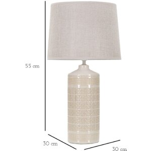 Mauro Ferretti lampa stołowa Schaubilder E27 Ø 30x55 cm kremowy