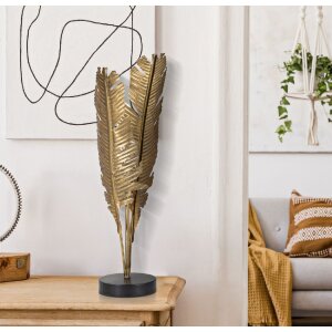 Mauro Ferretti lampa stołowa palma E27 Ø 26x65 cm złota