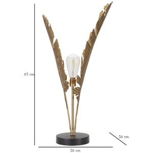 Mauro Ferretti lampa stołowa palma E27 Ø 26x65 cm złota