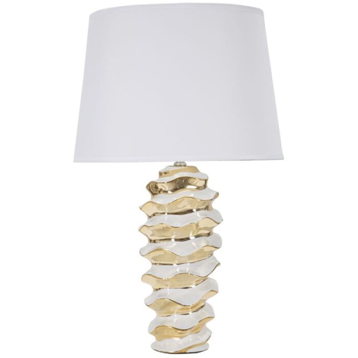 Lampa stołowa Mauro Ferretti Glam-Weltraum E27 Ø 33x53 cm białe złoto
