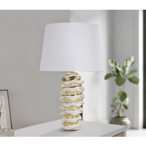 Lampa stołowa Mauro Ferretti Glam-Weltraum E27 Ø 33x53 cm białe złoto