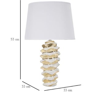 Lampa stołowa Mauro Ferretti Glam-Weltraum E27 Ø 33x53 cm białe złoto