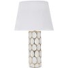Lampa stołowa Mauro Ferretti Glam Carv E27 Ø 34,5x56 cm białe złoto