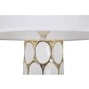 Lampa stołowa Mauro Ferretti Glam Carv E27 Ø 34,5x56 cm białe złoto