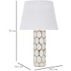 Lampa stołowa Mauro Ferretti Glam Carv E27 Ø 34,5x56 cm białe złoto