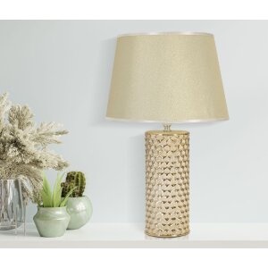 Mauro Ferretti lampa stołowa Glam Gold E27 Ø 30x47,5 cm złoty biały