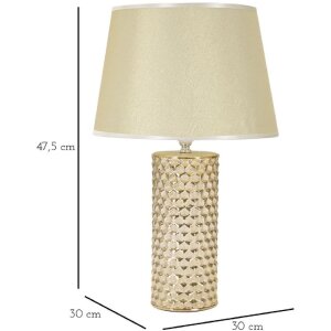 Mauro Ferretti lampa stołowa Glam Gold E27 Ø 30x47,5 cm złoty biały