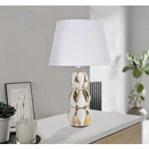 Mauro Ferretti lampa stołowa Glam Balls E27 Ø 28x46 cm białe złoto