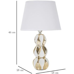 Mauro Ferretti lampa stołowa Glam Balls E27 Ø 28x46 cm białe złoto