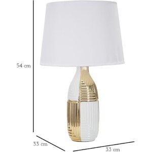Mauro Ferretti lampa stołowa Glam Line E27 Ø 33x54 cm białe złoto