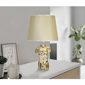 Mauro Ferretti lampa stołowa Glam man E27 25x42,5 cm złota