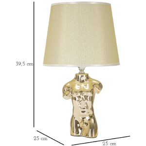 Mauro Ferretti lampa stołowa Glam man E27 25x42,5 cm złota