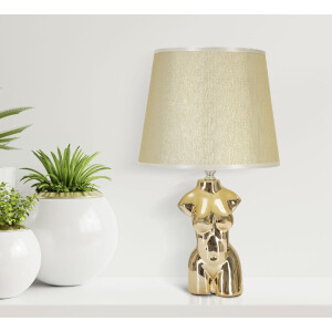 Mauro Ferretti lampa stołowa Glam Frau E27 Ø 25x39,5 cm złota